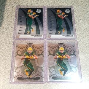 4 card Christian Watson lot.